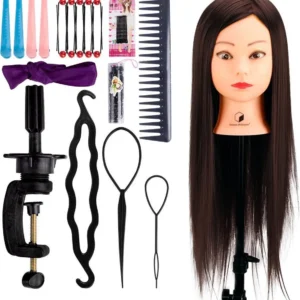 Desire of Goods Professioneel Oefenhoofd Kappershoofd Kastanjebruin Statief & Styling Accessoires Kappop Kaphoofd 70 cm