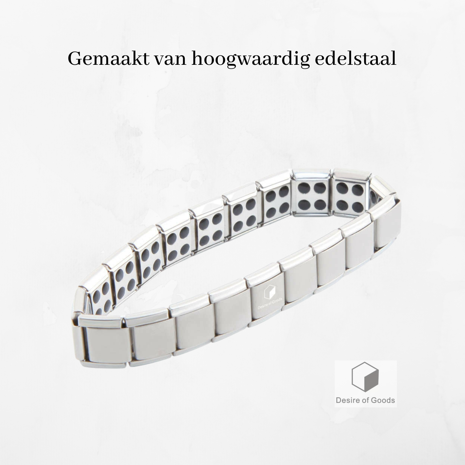 Desire of Goods Magnetische armband – Sieraden – Waist trainers – Dames/Heren – Zilver - Afbeelding 2