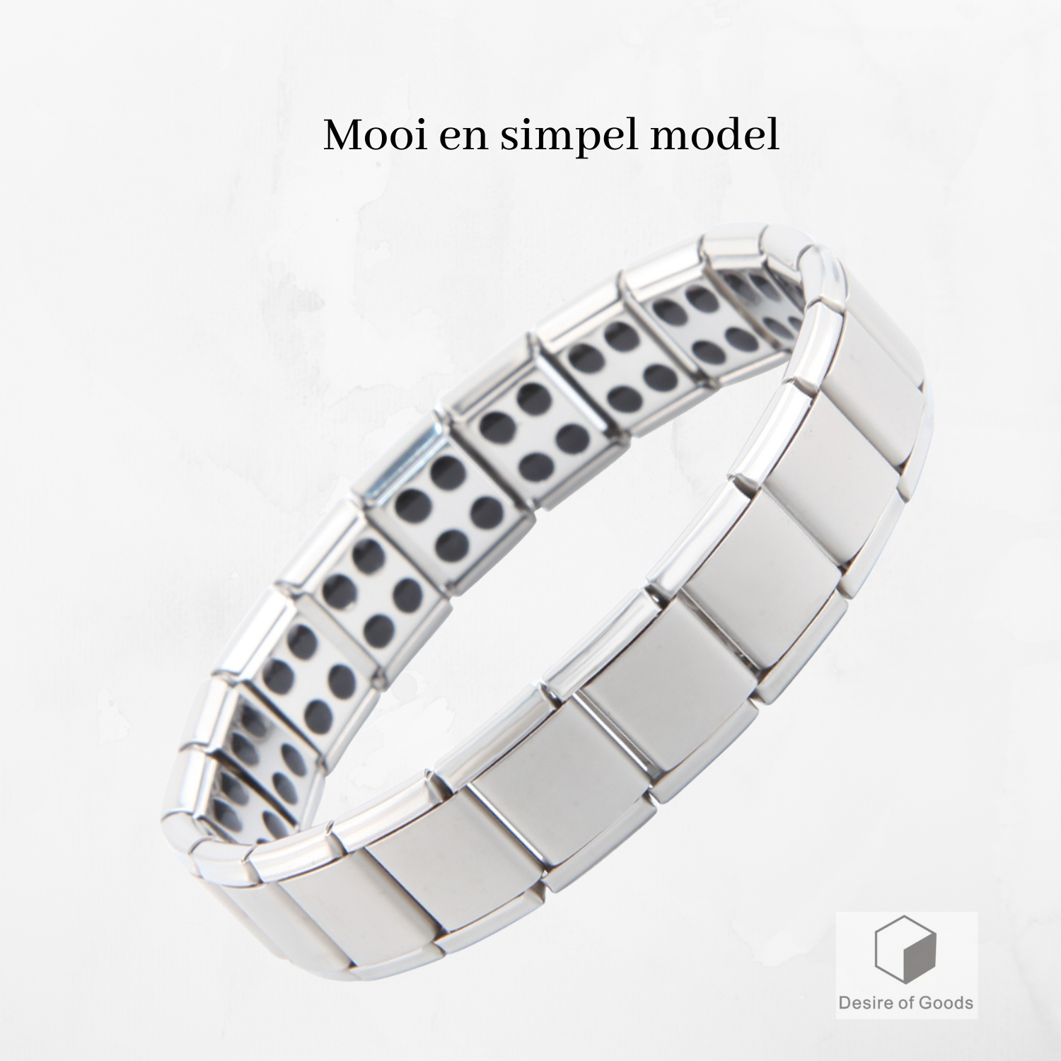 Desire of Goods Magnetische armband – Sieraden – Waist trainers – Dames/Heren – Zilver - Afbeelding 3