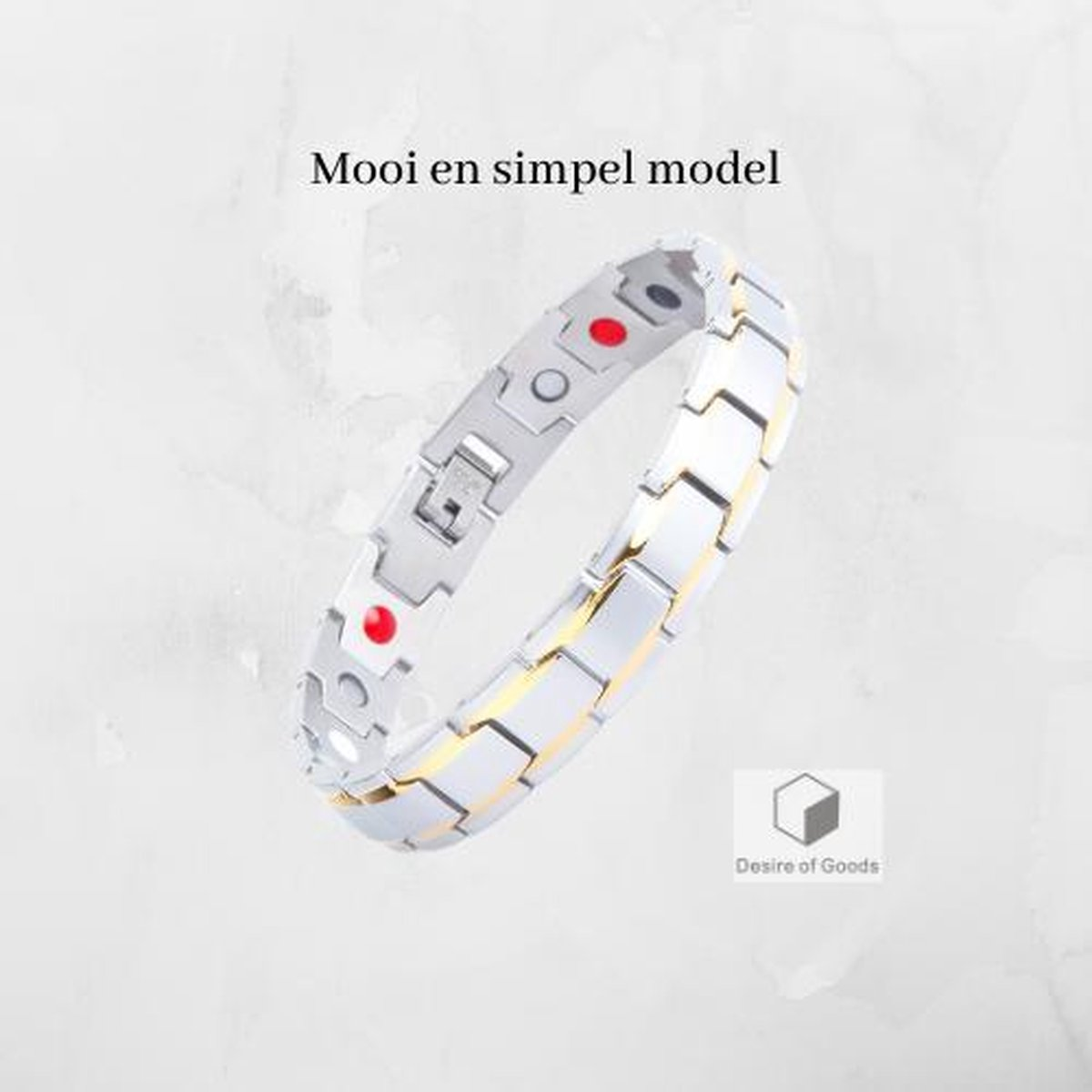 Magnetische armband zilver