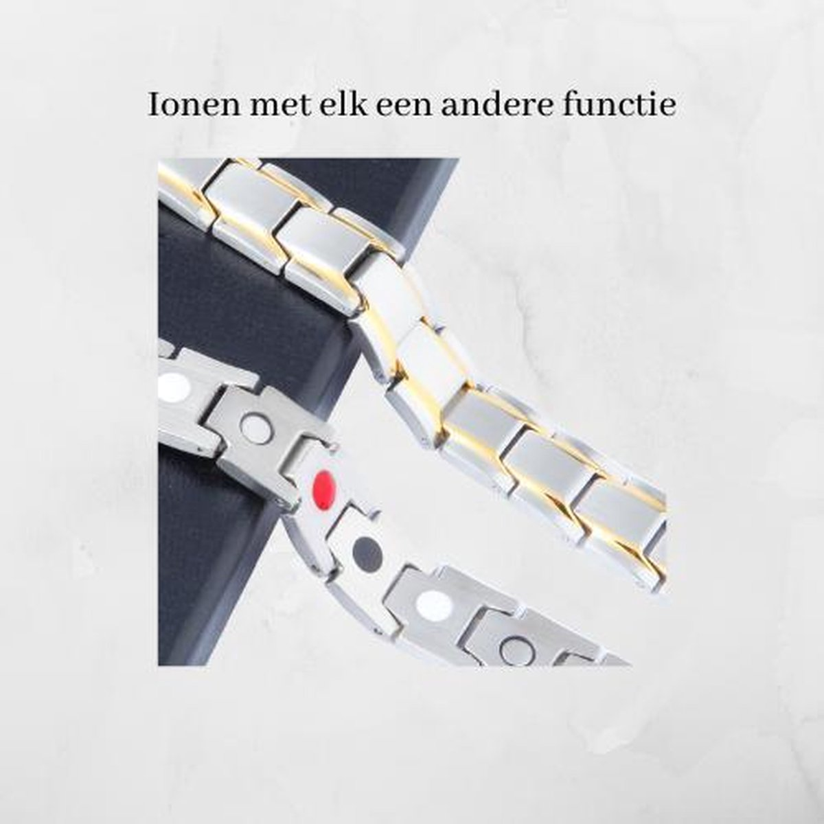 Magnetische armband zilver