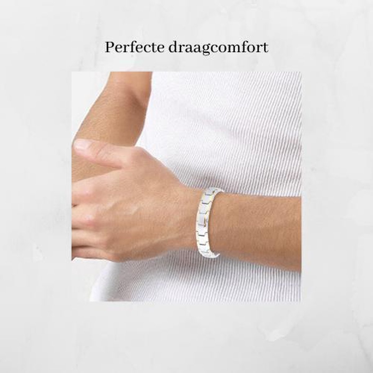 Magnetische armband zilver