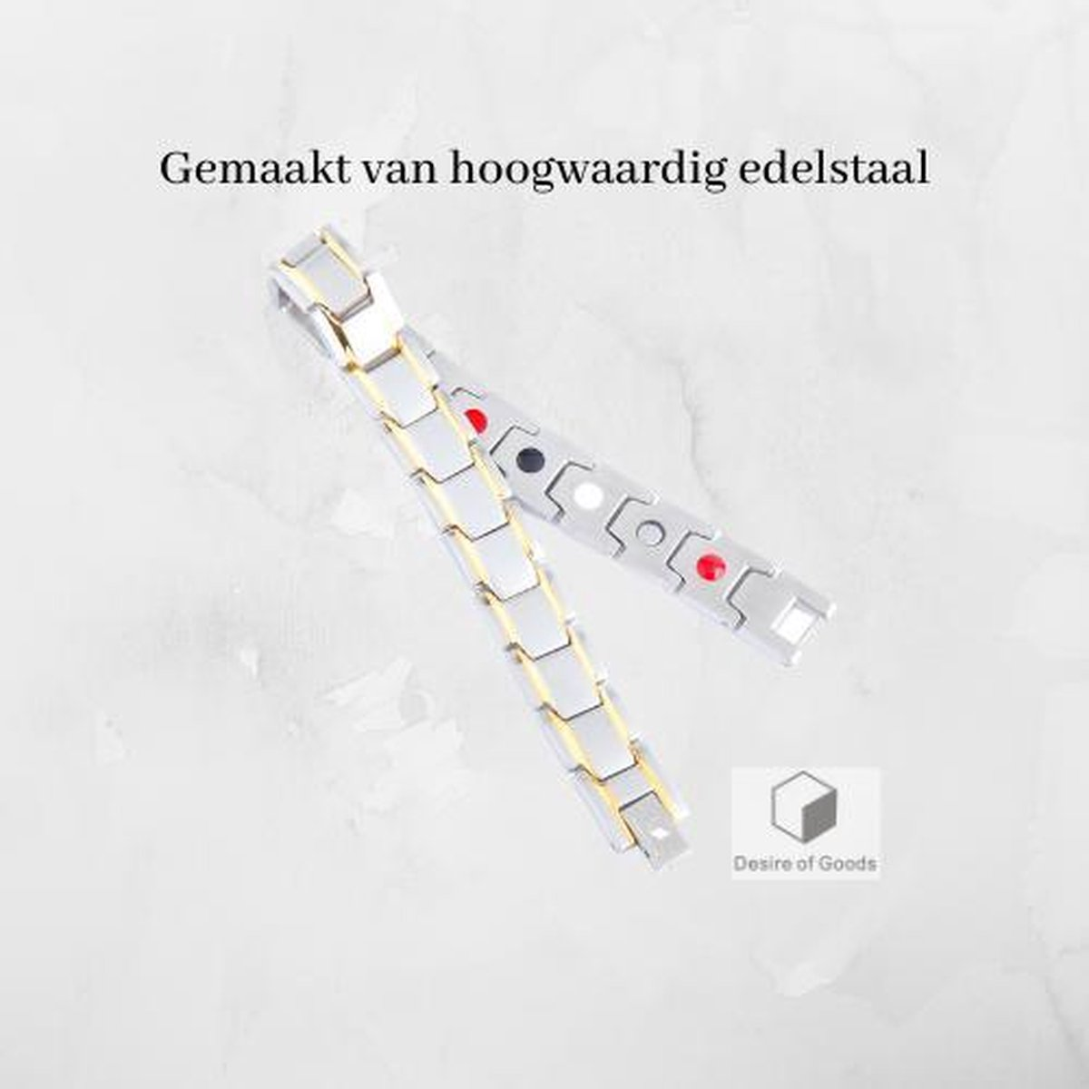 magnetische armband zilver