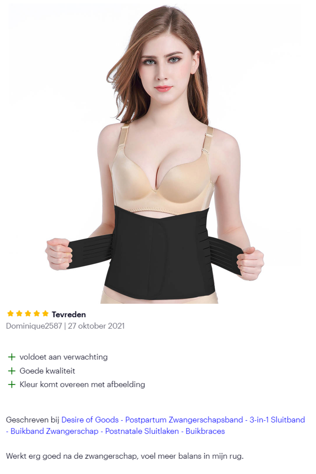 Desire of Goods – Postpartum Zwangerschapsband – 3-in-1 Sluitband – Buikband Zwangerschap - Afbeelding 2