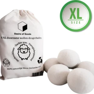 Desire of Goods 6XL drogerballen – wasdrogerballen – energiebesparend – beige – 6 stuks