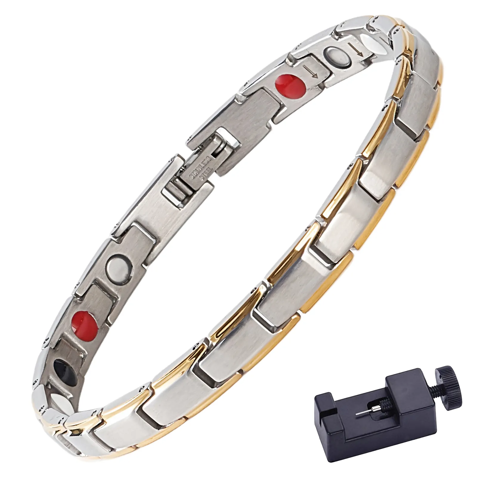 Desire of Goods Magnetische armband met inkorter – magneet armband – waist trainers – dames/heren – Zilver/Goud